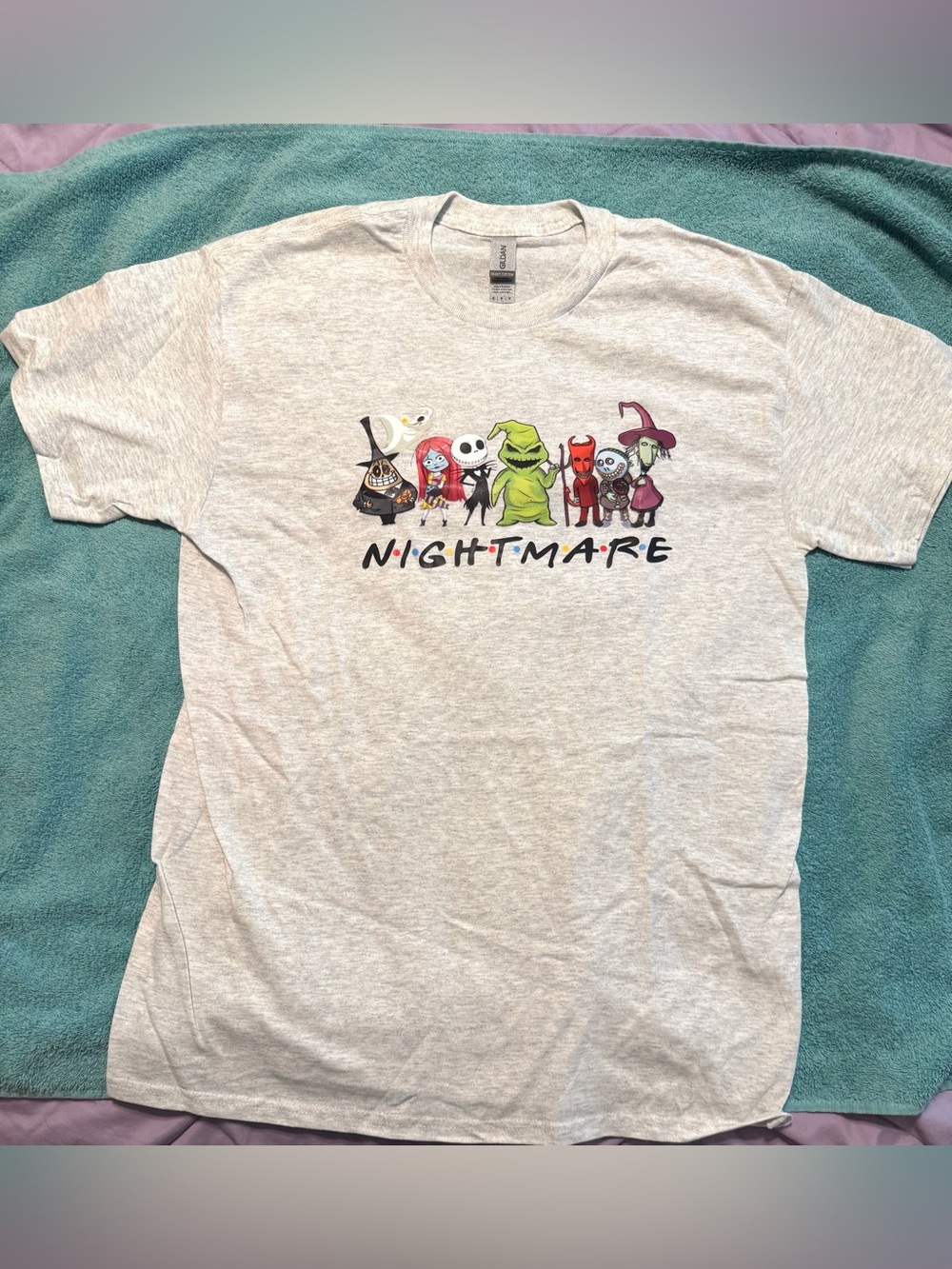 Nightmare Graphic Tee - Light Gray Men’s Shirt